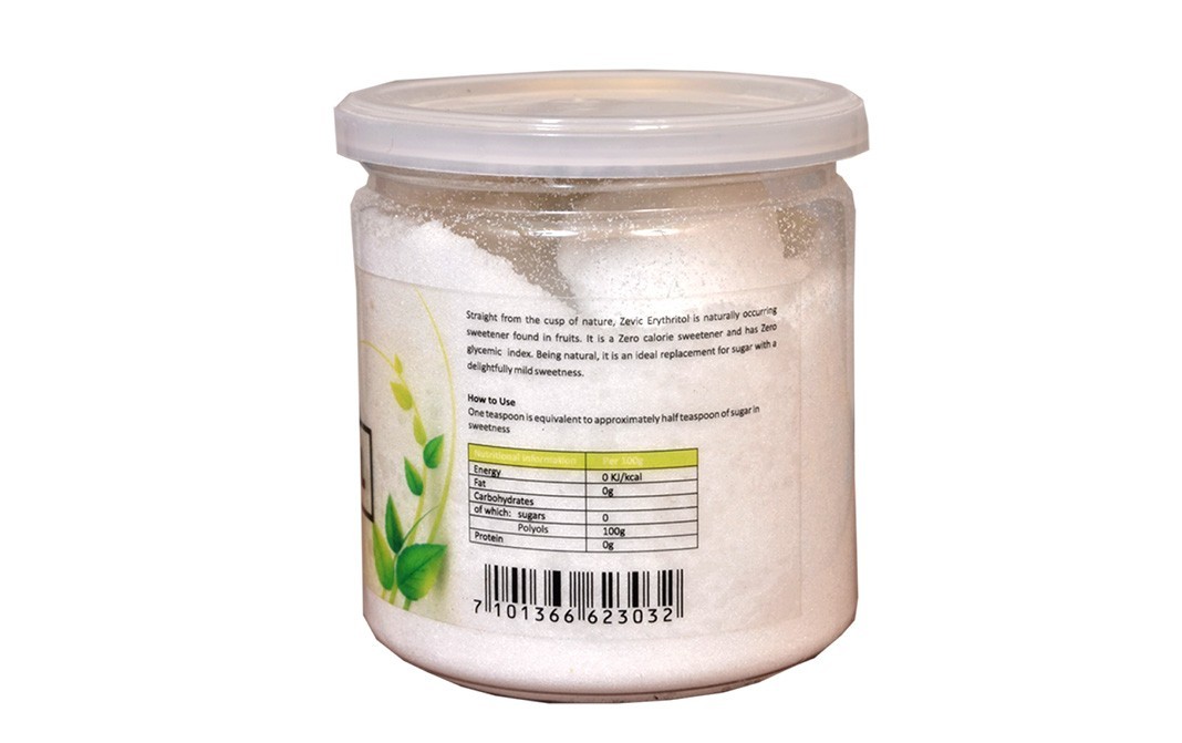 Zevic Erythritol Natural Sweetner   Plastic Jar  300 grams